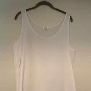Cuyana white silk tank blouse